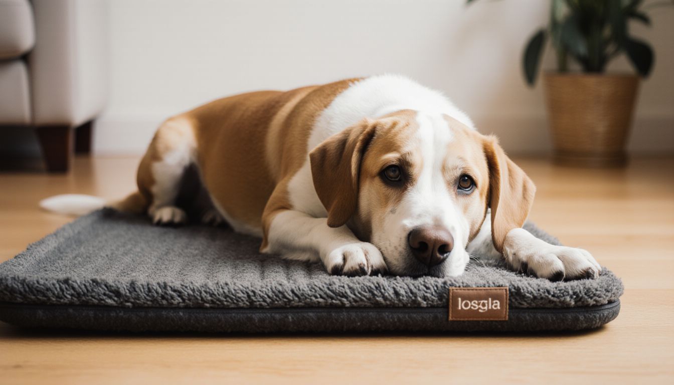Snuffle mat texture with scattered treats on a calm indoor floor